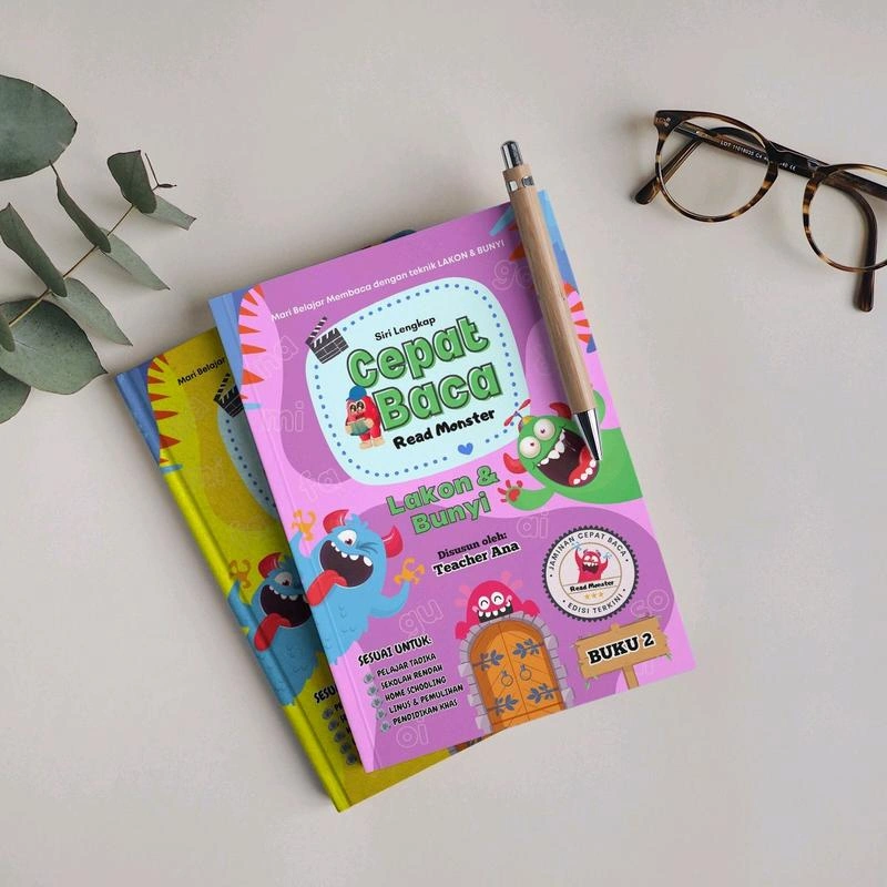 Isi buku Cepat Baca — halaman berwarna Lakon dan Bunyi