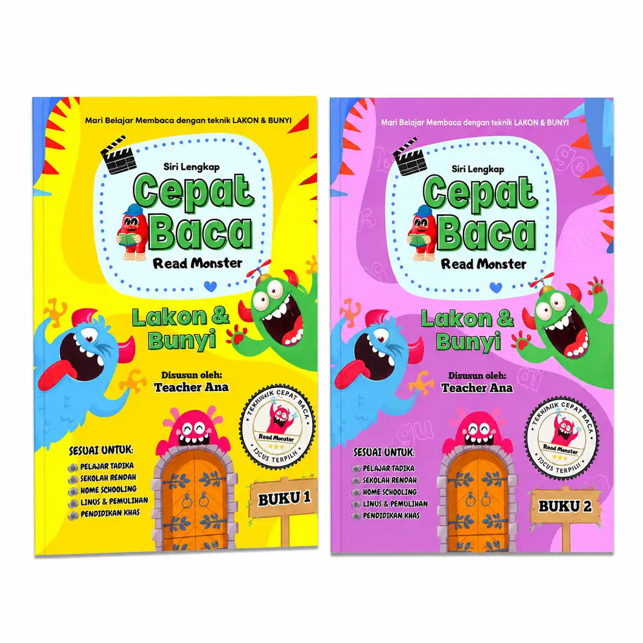 Set Cepat Baca Read Monster — Buku 1 dan Buku 2