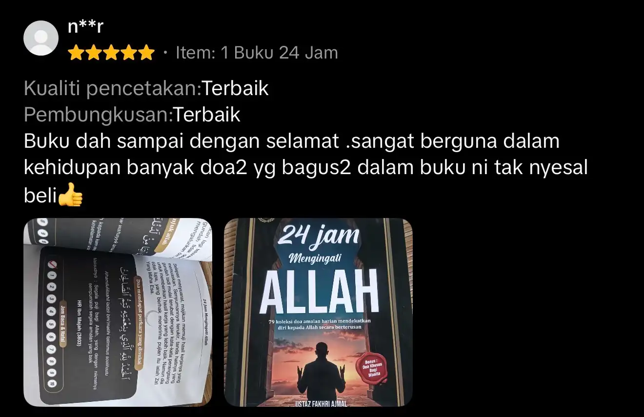 Ulasan pembeli - jadi amalan doa setiap hari
