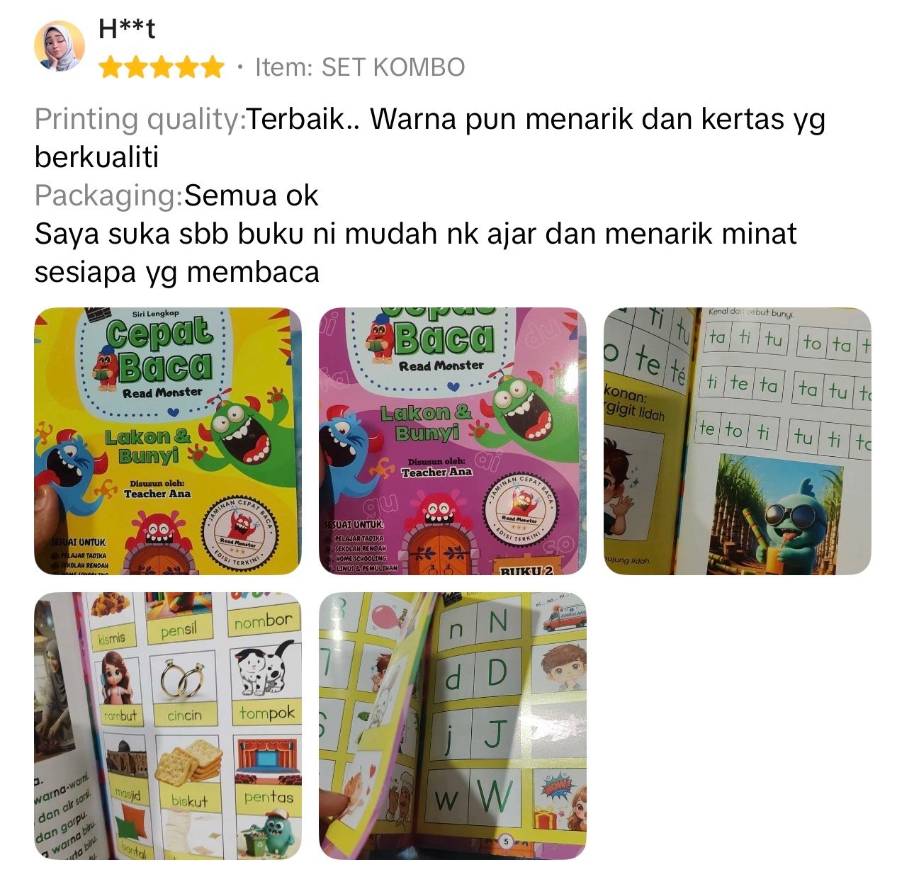 Testimoni pembeli — printing quality terbaik